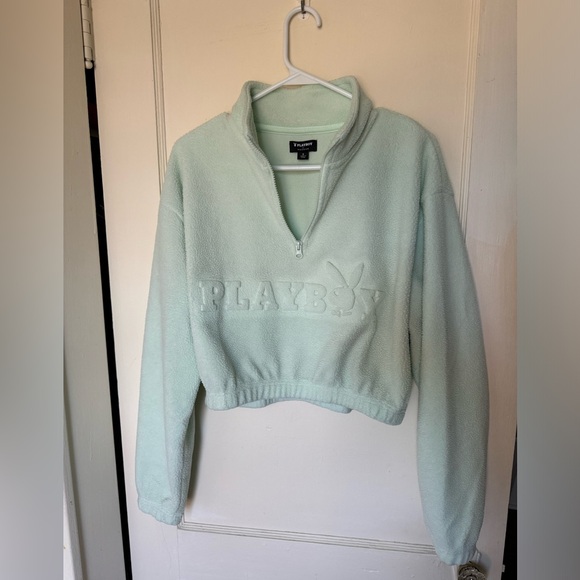 Playboy Cropped 1/4 zip - Picture 2 of 3